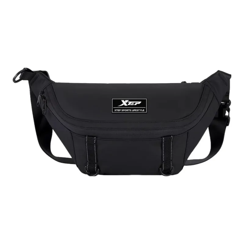 XTEP Fabric Crossbody Bag Regular Unisex Black-0