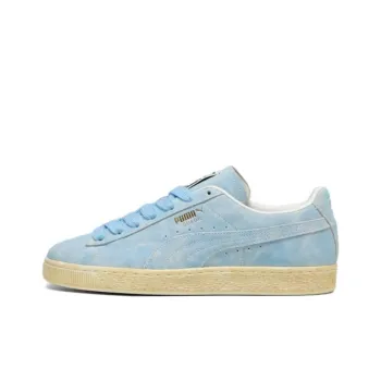 PUMA Suede Anti Slip Wear Resistant Low Top Skateboard Shoes Unisex Blue Yellow