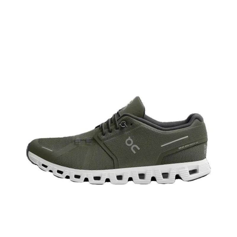 On Running Cloud 5 Olive Green White-0