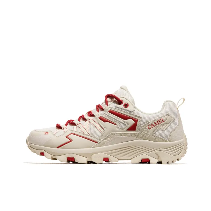 CAMEL Kunlun Mountain 2.0 Low-Top Outdoor Shoes Women's Beige White Red-0