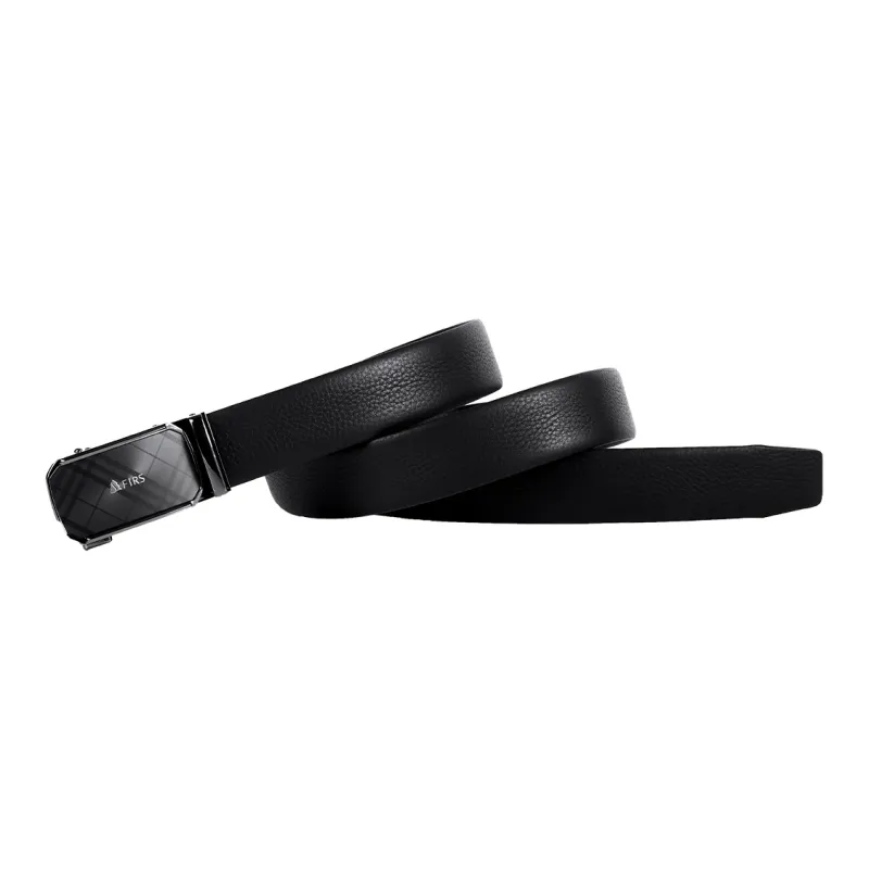 FIRS Formal Business Automatic Buckle Comfortable Elegance Top Grain Cow Leather Belts Men's 3.5cm-1
