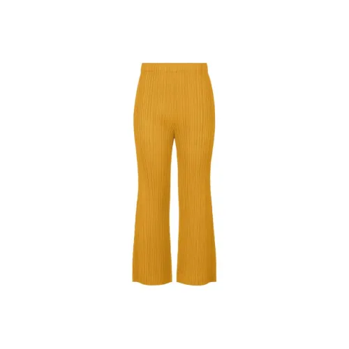 PLEATS PLEASE ISSEY MIYAKE Casual Pants Women's Mustard Yellow