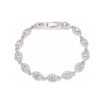 Givenchy Crystal, White Crystal Bracelets Unisex Silver