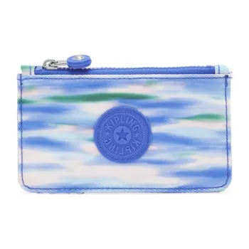 Kipling Recycled Polyester Card Holder Medium Size Women's Light Blue