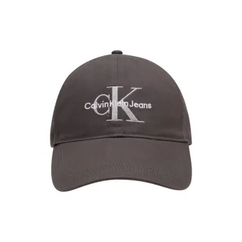 CALVIN KLEIN 100% Cotton Curved Brim Baseball Cap Unisex Charcoal Gray