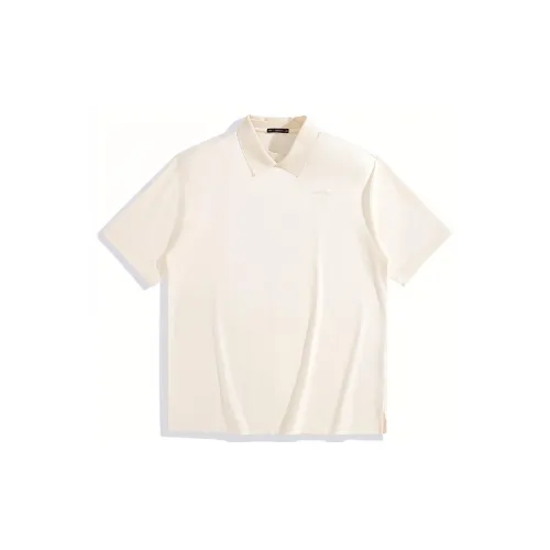 PEACEBIRD MEN Polo Shirts Men White Loose Fit