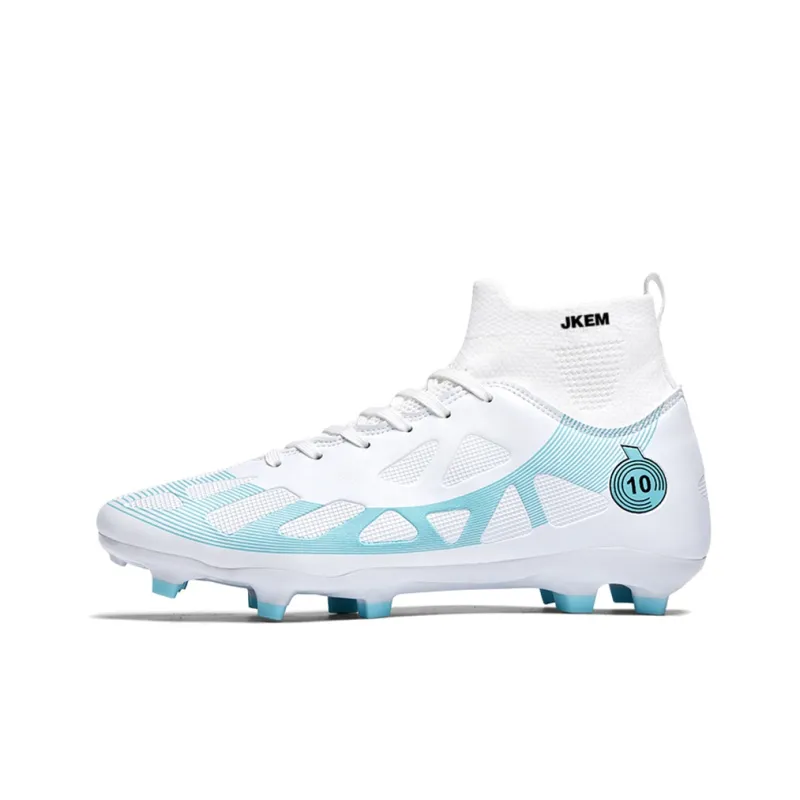 JKEM Soccer Shoes Unisex Low Top Aqua/White/Black-0