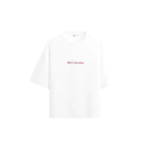 ZARA T-Shirts Men Frosted White