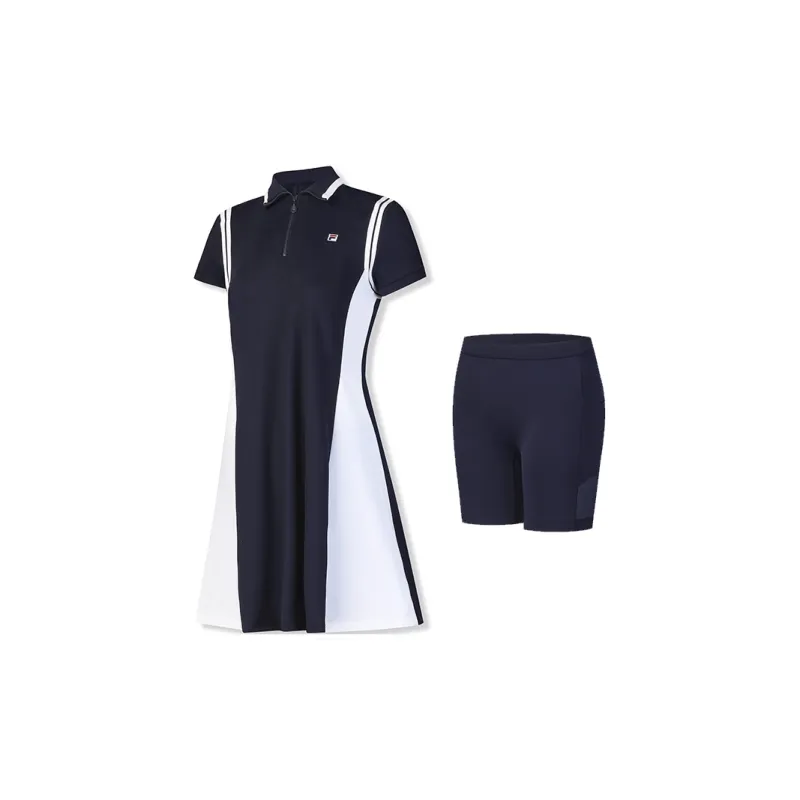 FILA Short Sleeved Dresses Women's RD Royal Blue-3