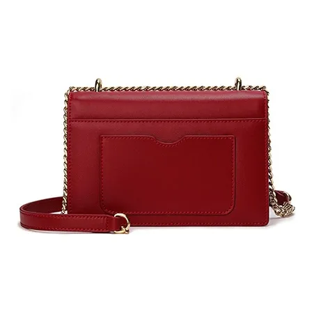 Ancient Yi Xi Cow Leather Shoulder Bag Crossbody Bag Women's Rogue Red-2