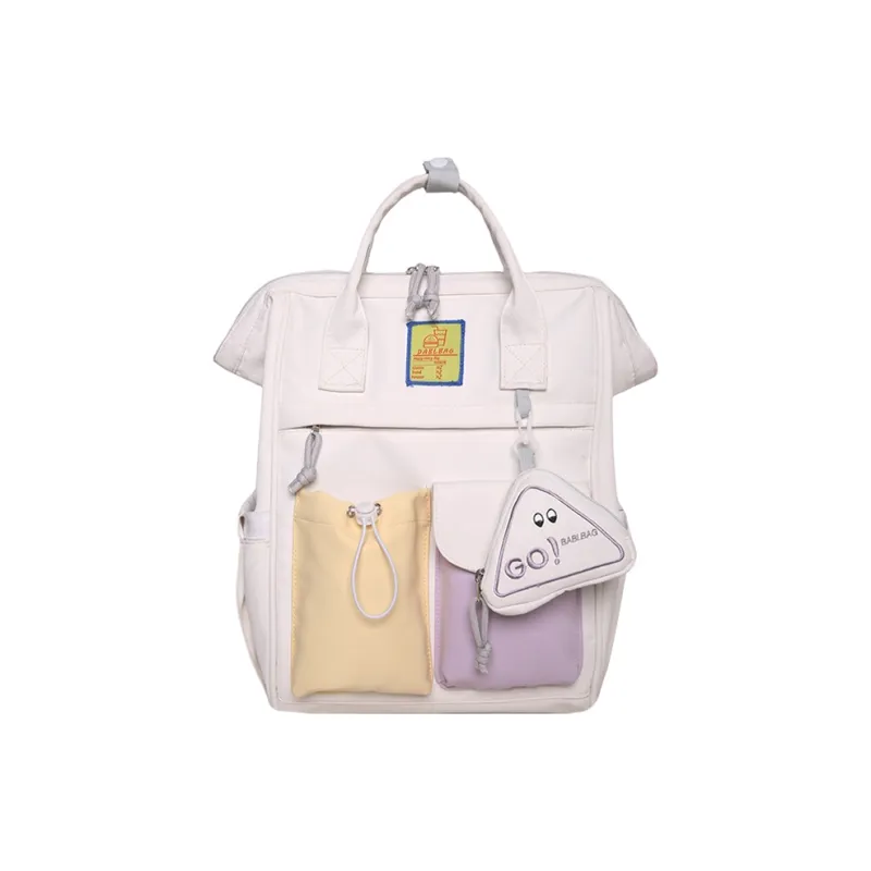 MINLUBAOLUO Nylon Portable Backpack Women's Multicolor-5