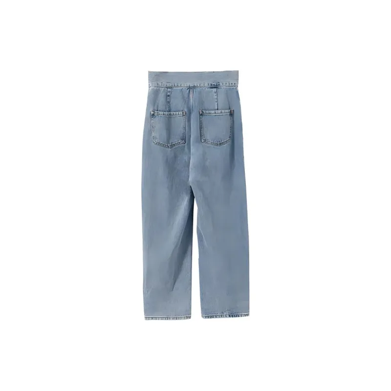 YUMOMO STAR Jeans Women's Washed Blue-1