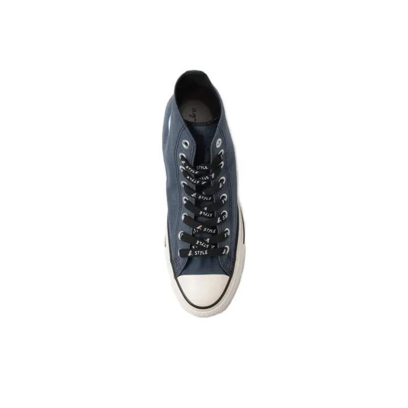 Agnès B. x Converse All Star Wear-resistant And Lightweight High-Top Canvas Shoes Unisex Blue-2