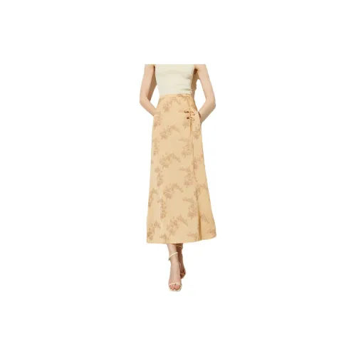 DPLAY Casual Long Skirts Women's Magnolia Springtime