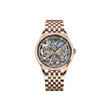 5401D9 Rose Gold White-Steel Band