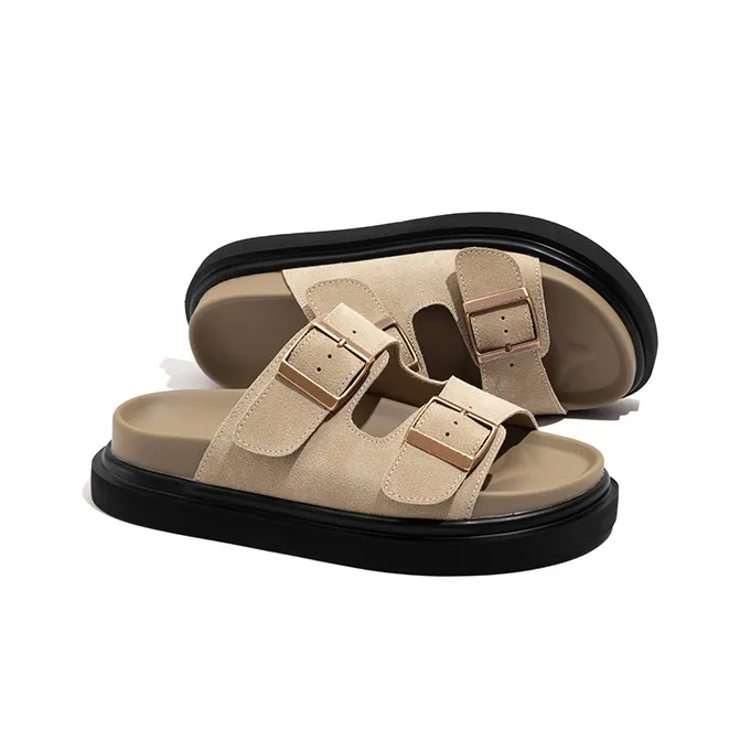 Old Meow Slide Slippers 4.8cm Women's Khaki-1