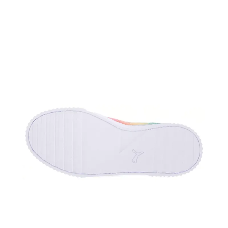 PUMA Rainbow Slip-Resistant Cushioning Wear-Resistant Low-Top Skateboard Shoes Women's White Rainbow-4