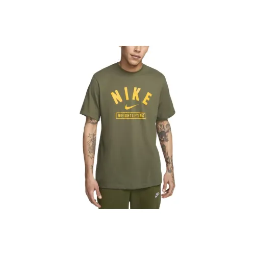 Nike T-Shirts Men Medium Olive