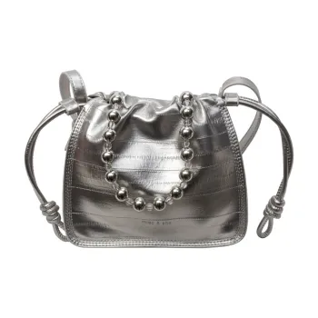 Barang Bear PU Crossbody Bags Shoulder Bags Regular Women's Silver Ecru Black