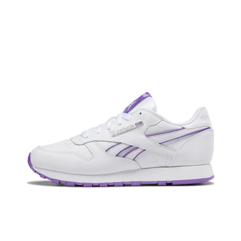 Reebok Classic Leather Sports Casual Shoes 'White Purple' Women's-0