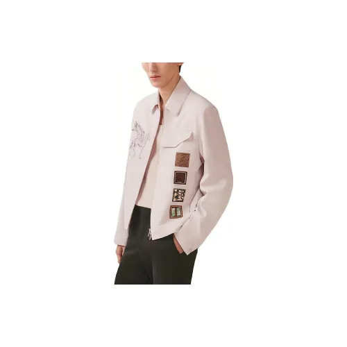 HERMES Jackets Men Light Pink