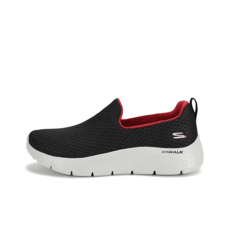 Skechers Cushioning Wear Resistant Low Top Casual Shoes Men's Black Red-0