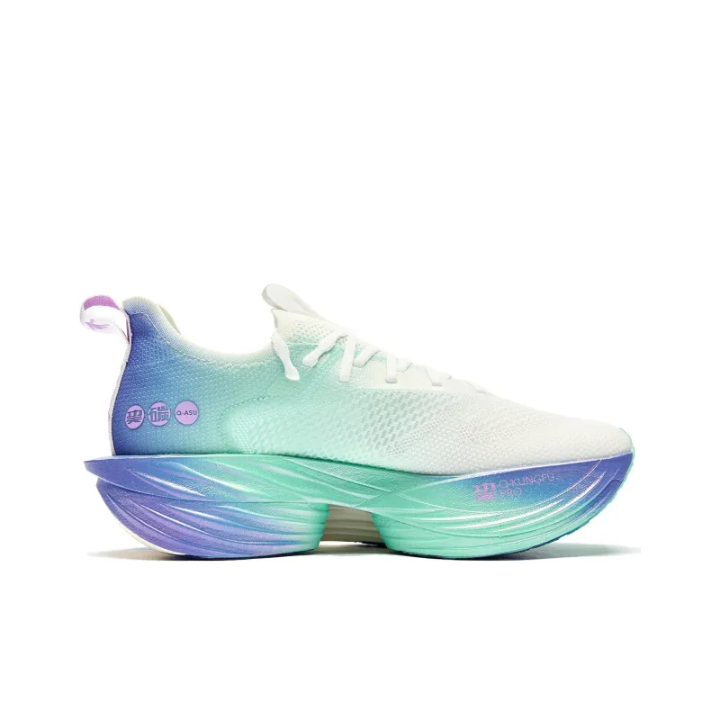 QIAODAN Flying Shadow PLAID 1.5 Running Shoes Men Low Top Jordan White Purple Blue-1
