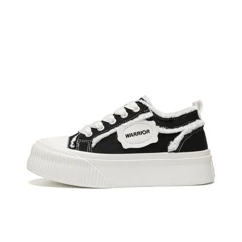 Warrior Abrasion Resistant Height Increasing Low Top Canvas Shoes Women's Black Rice