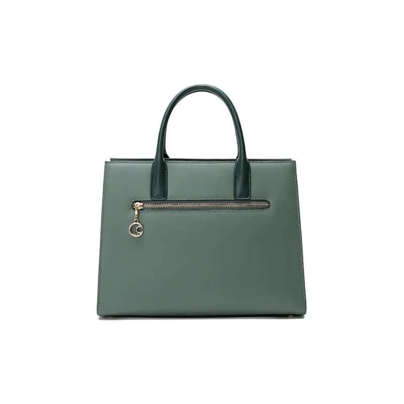 Ancient Yi Xi Cow Leather Shoulder Bag, Crossbody Bag, Handbag Women's Spruce Green-2