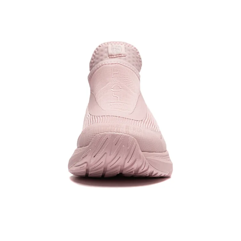 LiNing Anti Slip Wear Resistant Breathable Lightweight Low Top Casual Running Shoes Women's Pink Gray-4