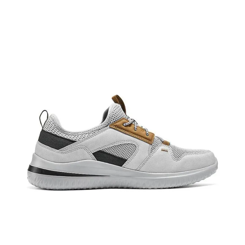 Skechers Delson 3.0 Cushioned Wear Resistant Breathable Rebound Low Top Casual Shoes Men's Gray-1