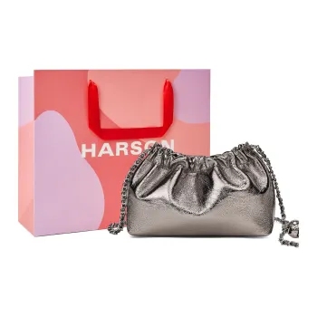 HARSON Cow Leather Crossbody Bag Regular Women's Gunmetal