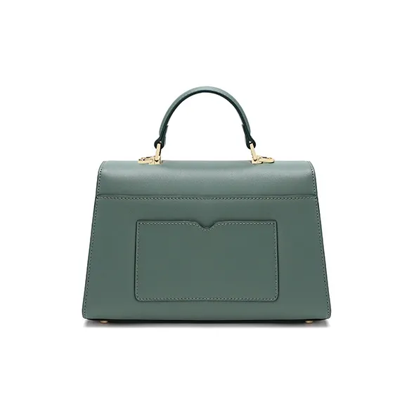Ancient Yi Xi Cow Leather Vintage Cheongsam Kelly Bag Shoulder Bag Trumpets Women's Spruce Green-2