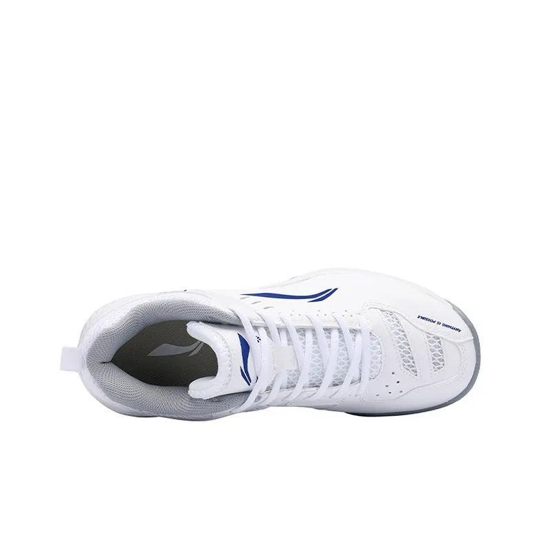 LiNing Feather Cushioned Wear Resistant Breathable Lightweight Low Top Badminton Shoes Unisex Standard White-4