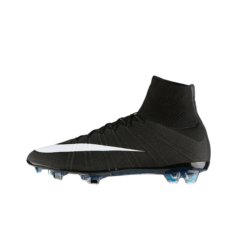 Nike Mercurial Superfly Soccer Shoes Men High Top Black/White/Blue-0