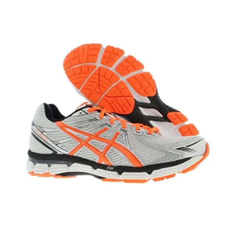 Asics Gt-2000 1 Anti-Slip And Wear-Resistant Breathable Low-Top Running Shoes Men's White Orange Yellow-4