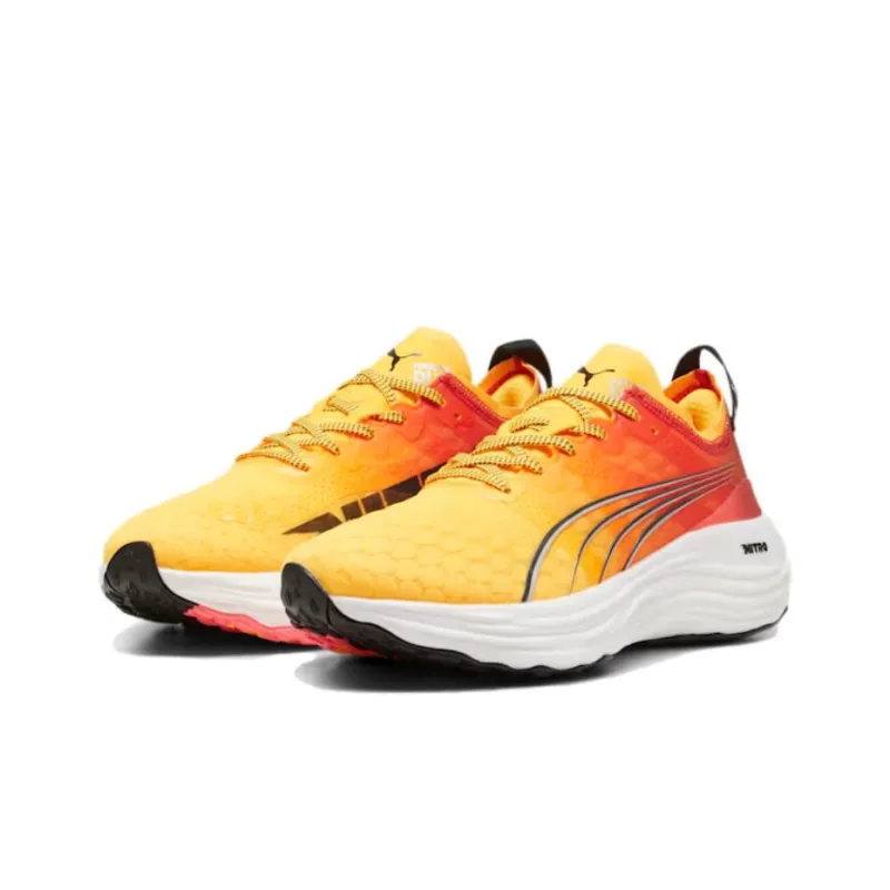 PUMA ForeverRUN Nitro Anti-Slip And Wear-Resistant Support Low-Top Casual Running Shoes Women's Yellow Orange-2