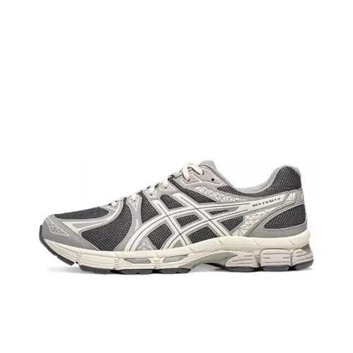 Asics Gel Exalt 2 Cushioned Wear Resistant Breathable Impact Resistant Low Top Sprint Running Shoes Men's Dark Gray
