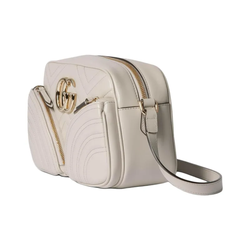 GUCCI GG Marmont Leather Crossbody Bag Shoulder Bag Women's Ivory White-1