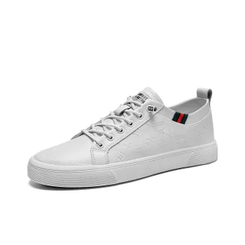 AOKANG Business White Shoes Wear-Resistant Low-Top Casual Shoes Men's White