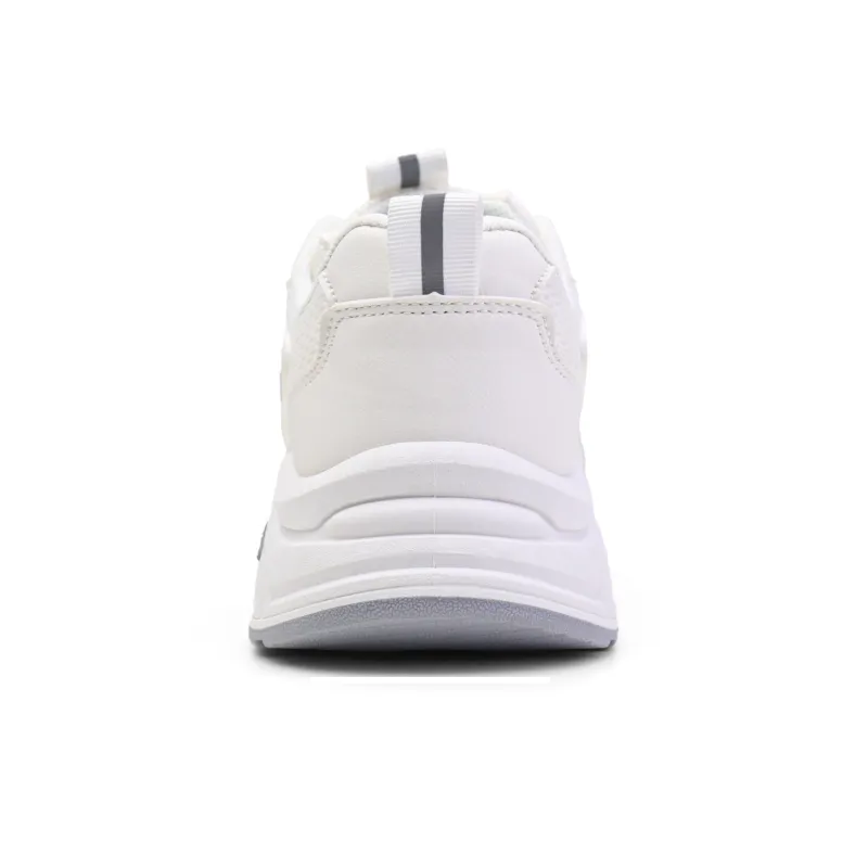 Warrior Slip Resistant, Abrasion Resistant, Breathable, Lightweight Low Top Chunky Sneakers Women's Beige Gray-4