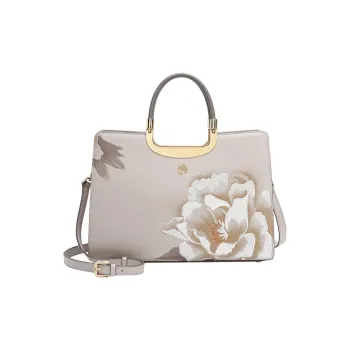 Ancient Yi Xi Cow Leather New Chinese Style Advanced Business Commute Handbag Crossbody Bag Women's Orchid Red
