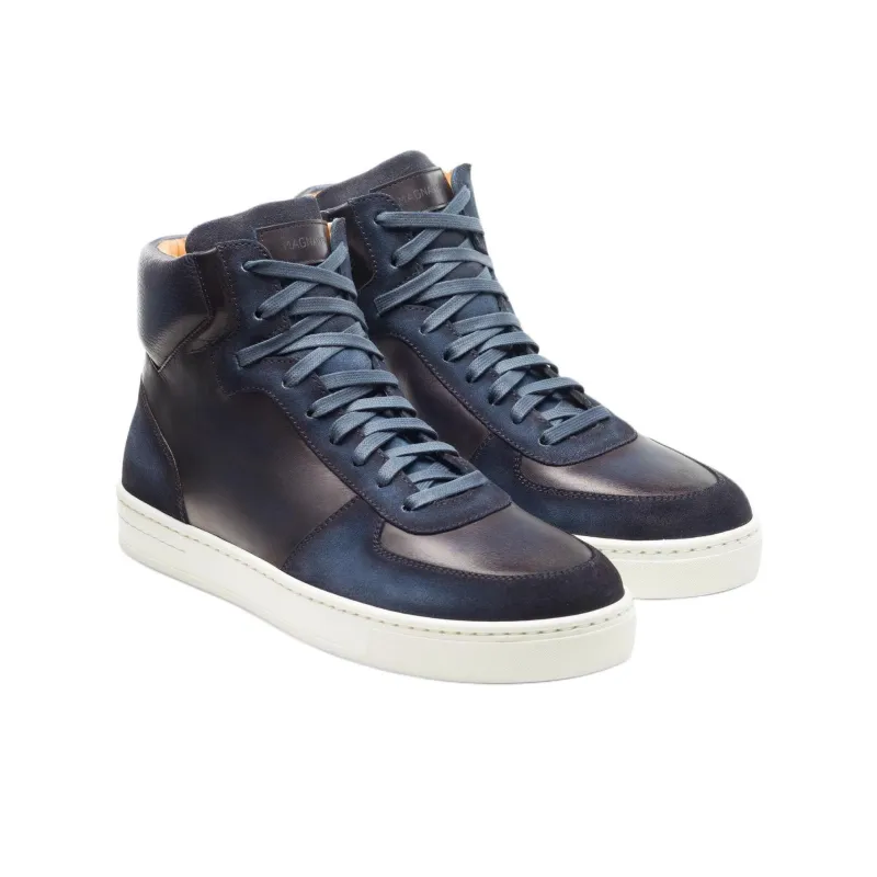 Magnanni Rubio High-Top Skateboard Shoes Men's Marine Blue-2
