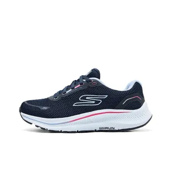 Skechers GO RUN Anti-Slip Wear-Resistant Low-Top Running Shoes Women's Blue White