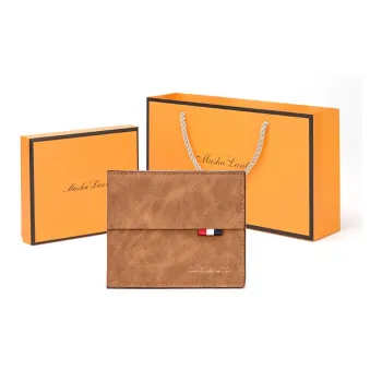 MashaLanti Microfiber Synthetic Leather Money Clip Card Holder Wallet Men's Coffee