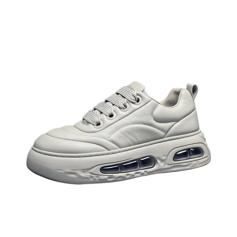 JANE HARLOW Lightweight Height Increasing Low-Top Casual Shoes Men's Gray-0