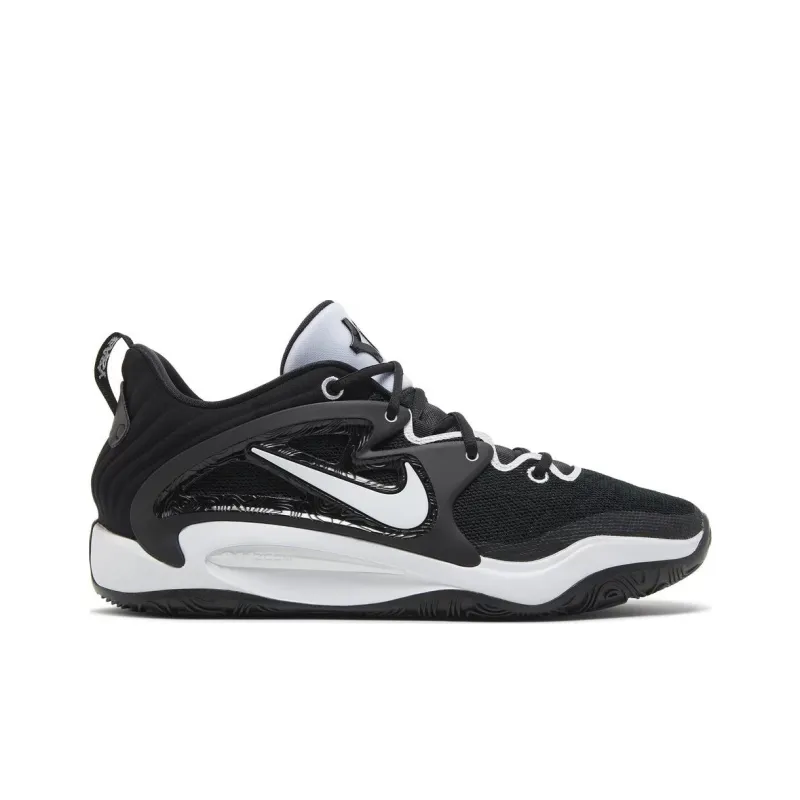 Nike KD 15 Anti Slip Wear Resistant Low Top Basketball Shoes Men's Black White-1