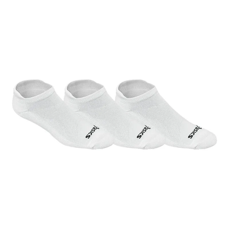 Asics Cushion™ Low Cut 3 Pack No-Show Socks Unisex 3 Pack White-1