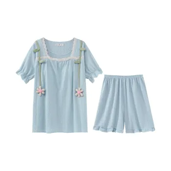 CAIHENGTONG Pajama Set Women's Blue