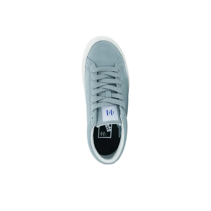 Ollieskate Anti Slip Wear Resistant Low Top Skateboard Shoes Unisex Cream Blue-4